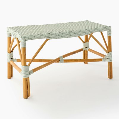 Banc bistrot, 70x28xH40cm, en rotin et plastique MONOPRIX