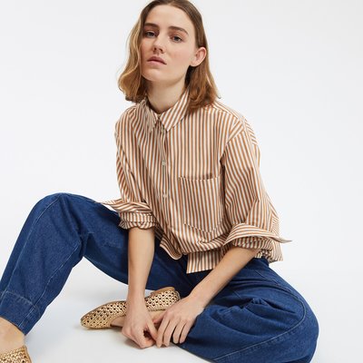Gestreept overhemd in katoen, Signature MARLÈNE LA REDOUTE COLLECTIONS