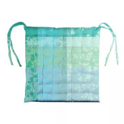Galette de chaise pur coton enduit MILLE FEUILLAGES GARNIER THIEBAUT