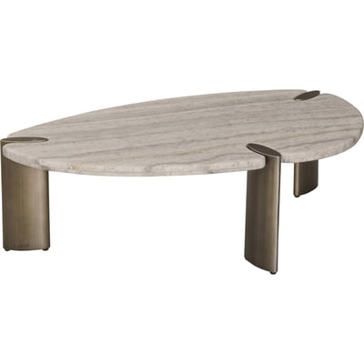 Table basse ARCADIA en pierre travertin RECOLLECTION
