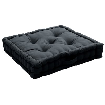 Coussin de sol uni en pur coton HOME MAISON