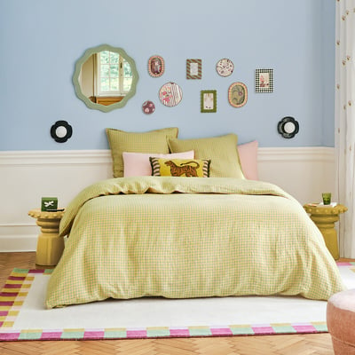Acélie Bordeaux Duvet Cover in Washed Linen LA REDOUTE INTERIEURS