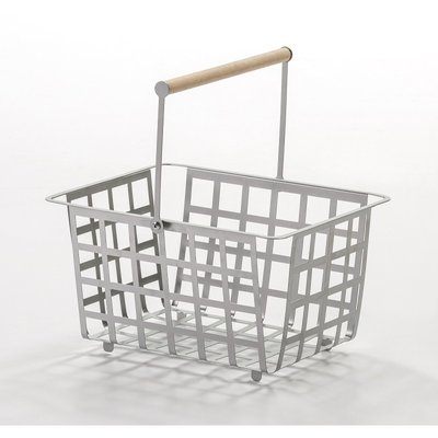Set de 2 semi grands paniers avec poignée en bois, ZESTA. DON HIERRO