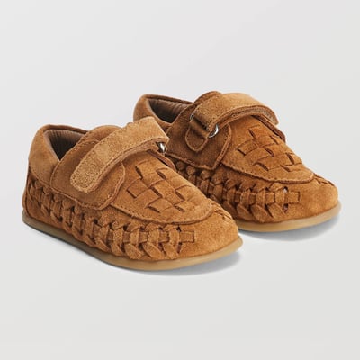 Chaussons tressés en cuir responsable BOUT'CHOU