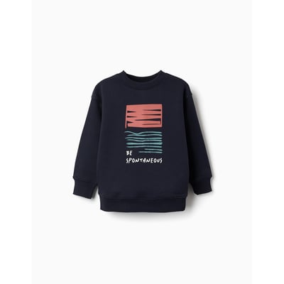 Sweat en coton peigné avec imprimé en relief ZIPPY
