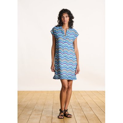 Robe courte en maille à zigzag LA FEE MARABOUTEE