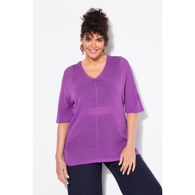 Pull oversize à couture fantaisie. Col V ULLA POPKEN