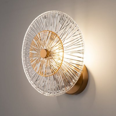 Applique rétro en verre - forme soleil stylisé YUMA PIER IMPORT