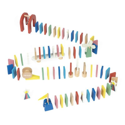 Jeu De Course Dominos Bois 100 Pièces JANOD