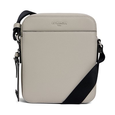 Petite sacoche zippée Emile en cuir signature T LE TANNEUR