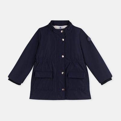 Parka di media lunghezza con cappuccio, in tinta unita PETIT BATEAU