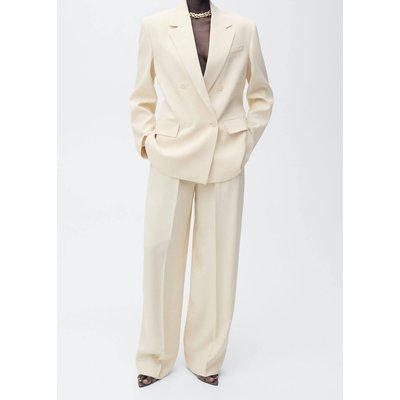 Pantalon costume wideleg à pinces MANGO