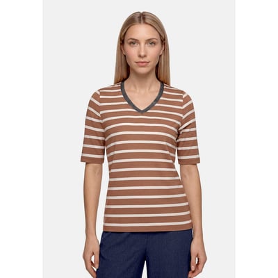 T-shirt à rainures à encolure en v BETTY BARCLAY