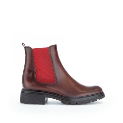 Bottines Chelsea en cuir lisse à talon décroché GABOR