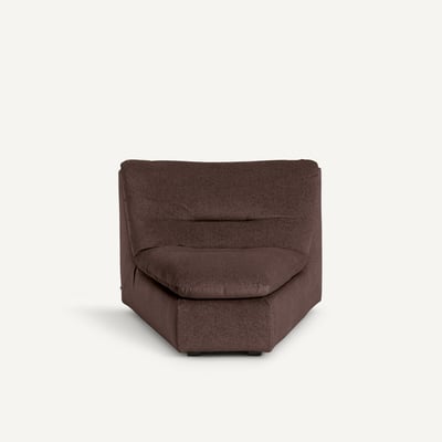 Sillón en ángulo modular de terciopelo de lino, GIULIANO AM.PM