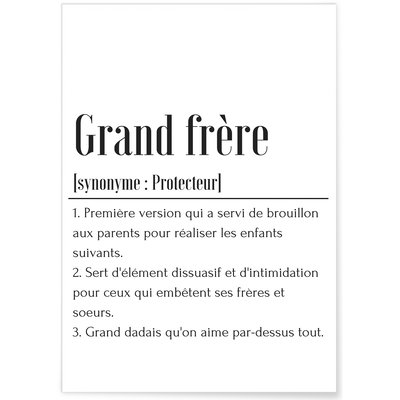 Affiche Définition Grand frère L'AFFICHERIE