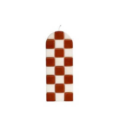 Bougie DAMIER EKRU