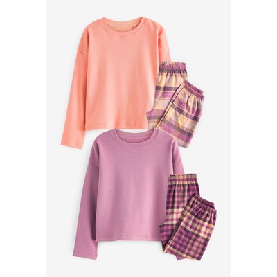 Pyjamas tissés aux carreaux, lot de 2 NEXT