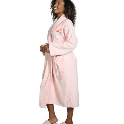 Peignoir brodé col châle 420 g/m² ANGELICA SENSEI MAISON