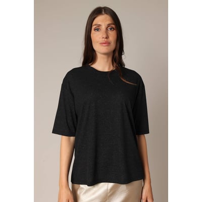 T-shirt en maille côtelée légèrement brillante SOUNY DEELUXE