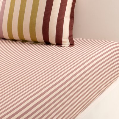 Drap housse en satin de coton lavé violet, MALOU OLIVIER DESFORGES