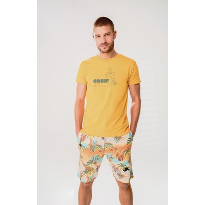 Pyjashort en coton imprimé, Oasif ARTHUR