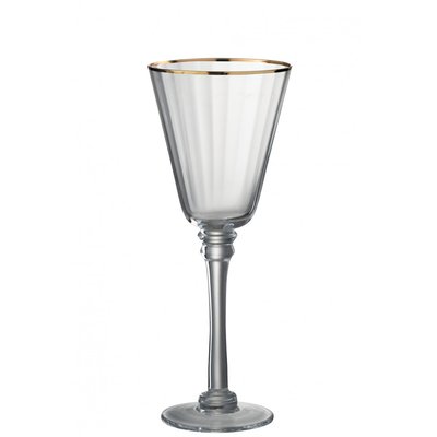 Verre à Eau en Verre transparent et liseré doré - 40cl WADIGA
