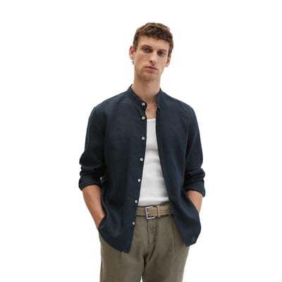 Chemise à col droit regular en pur lin MARC O'POLO