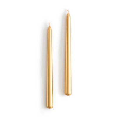 Lot de 2 bougies lisses H25 cm, Caspar LA REDOUTE INTERIEURS