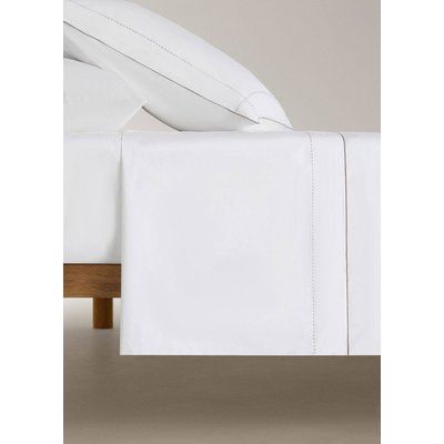 Drap plat percale de coton 200 fils lit 180/200 cm MANGO HOME