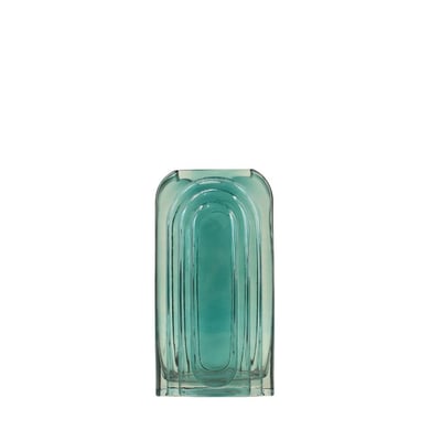 Vase verre vintage géométrique, H28cm ORNAMI
