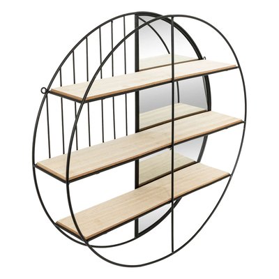 Étagère en métal et fibres de bois avec miroir ATMOSPHERA