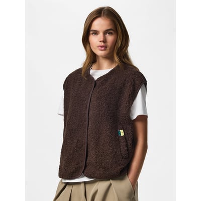 Gilet sans manches en sherpa PIECES