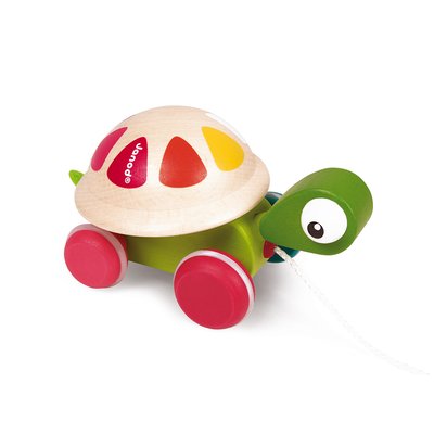 Jouet à tirer en bois Tortue Zigolos JANOD
