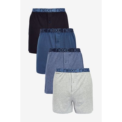 Caleçons coupe ample en pur coton, lot de 4 NEXT