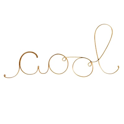Mot fil de laiton doré "COOL" -  LOJI HOME MAISON