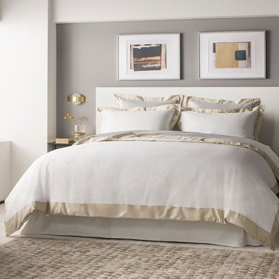 Drap plat satin de coton égyptien CELESTE MPC MAISON