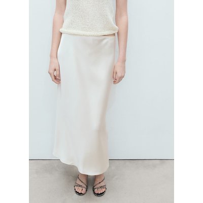 Jupe midi satinée MANGO