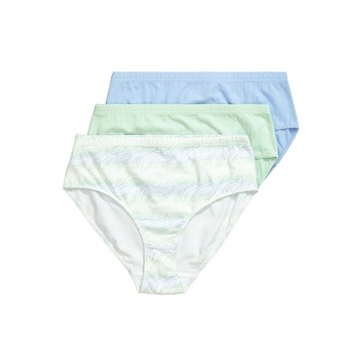 Culottes midi, lot de 3, motif vagues/uni ULLA POPKEN