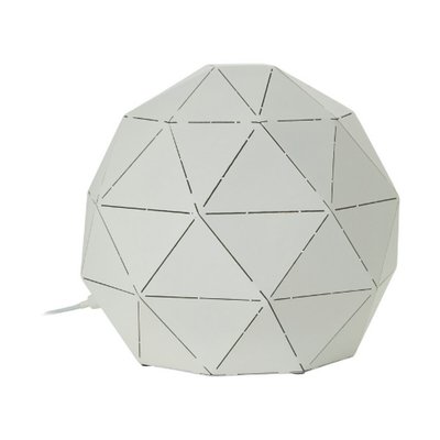 White Metal Globe Table Lamp SO'HOME