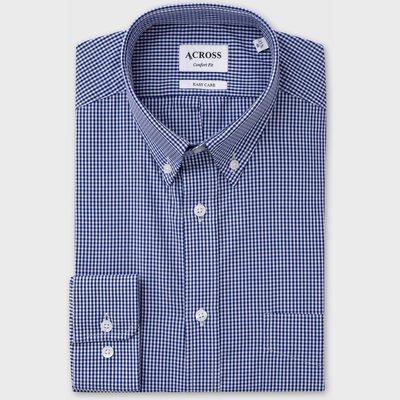 Chemise Confort fit easy care à carreaux vichy ACROSS