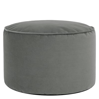 Pouf repose-pieds rond en velours mat Oeko-Tex® - MILANO ICON