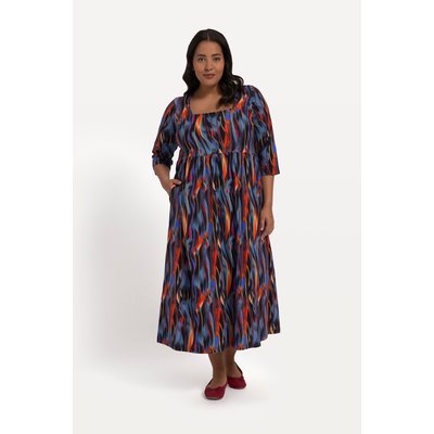 Robe en jersey, coupe évasée, rayures ULLA POPKEN