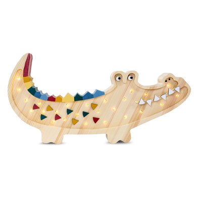 Lampe Veilleuse Crocodile bois naturel LITTLE LIGHTS