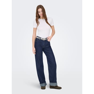 Jeans a gamba larga con risvolti ONLY
