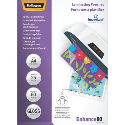 Consommable de bureau pour plastifieuse A4 80 Micr FELLOWES