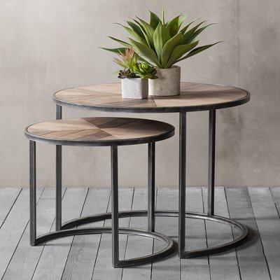 Kheda Round Coffee Table Nest (Set of 2) SO'HOME