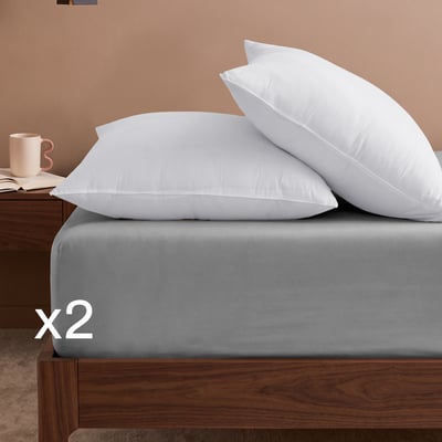 Lot de 2 draps housse jersey coton bonnet 30 cm MANHATTAN SENSEI MAISON