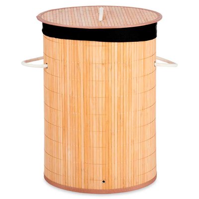 Panier à linge rond en bambou 37x37x50cm WADIGA