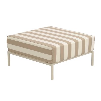Pouf rayé pour salon de jardin modulable, PATIO OVIALA